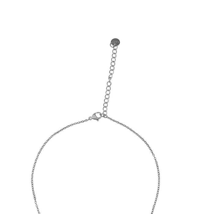 Anely ANELY Halskette mit Herz Anhänger Modeschmuck aus Edelstahl – Silber, Bild 3
