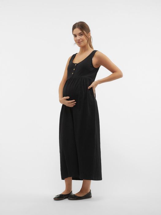 2in1 Schwangerschaft und Stillzeit Kleid aus Baumwolle, Farbe: Schwarz