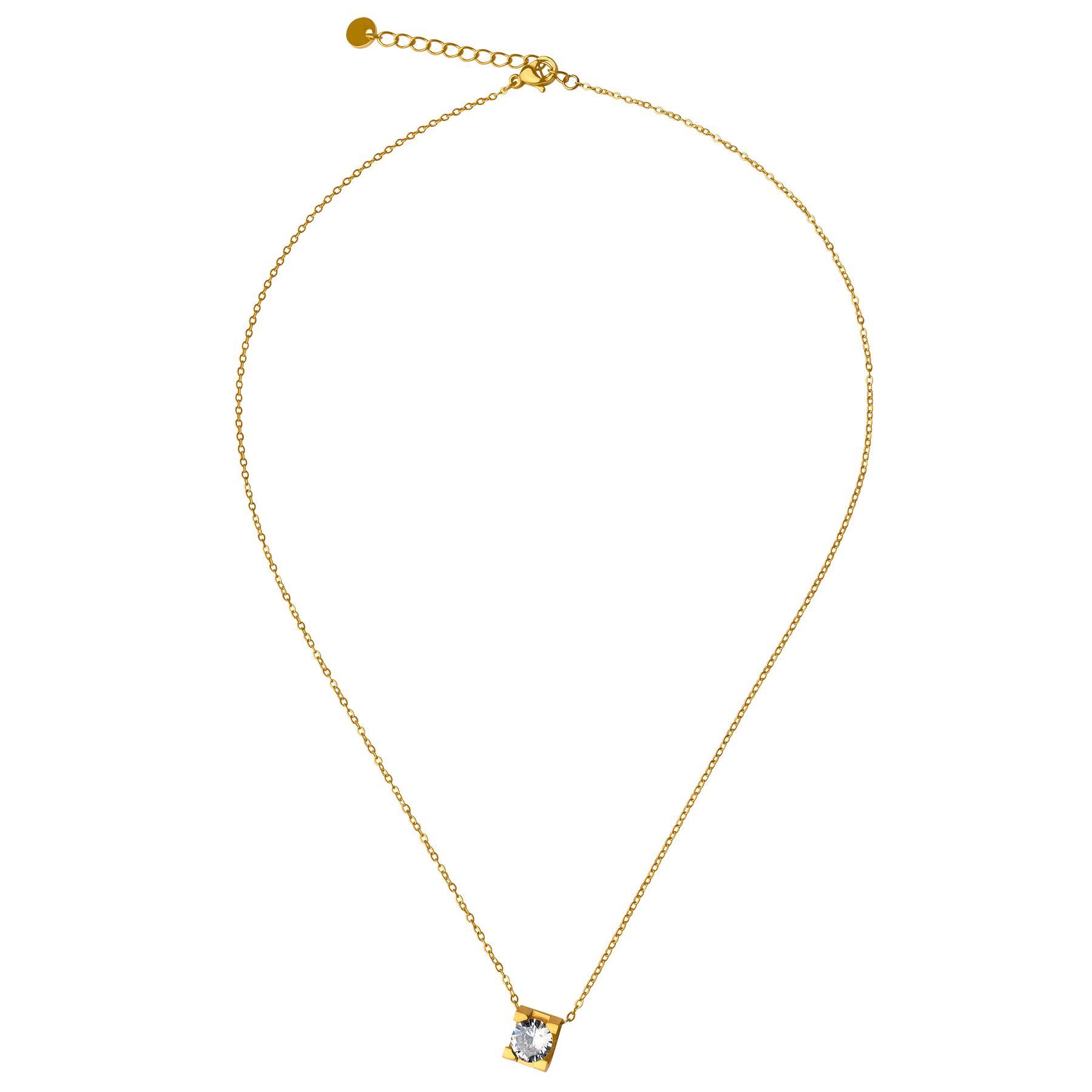 69758350_Gold_1.jpg Halskette mit Coin Anhänger Modeschmuck aus Edelstahl