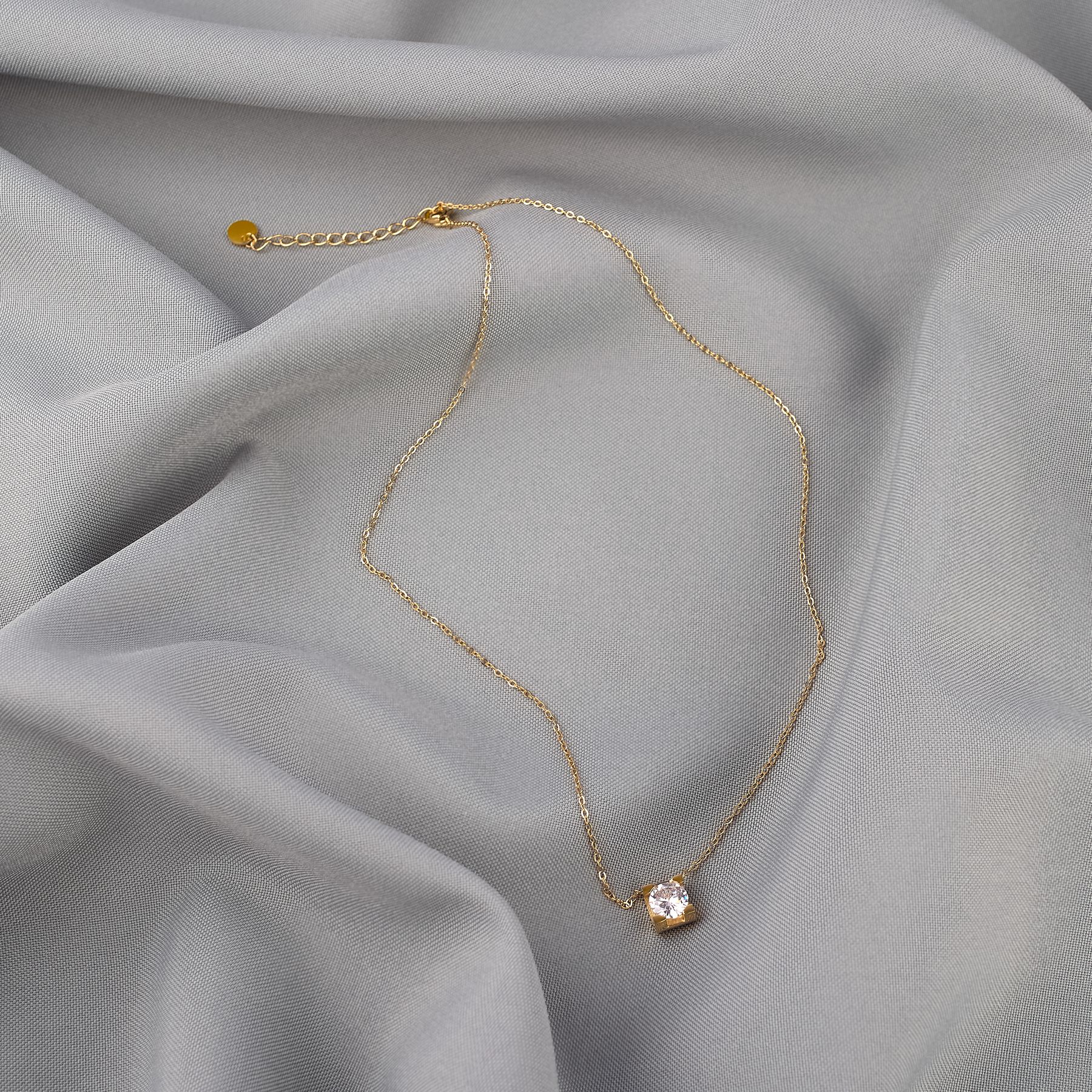 69758350_Gold_2.jpg Halskette mit Coin Anhänger Modeschmuck aus Edelstahl