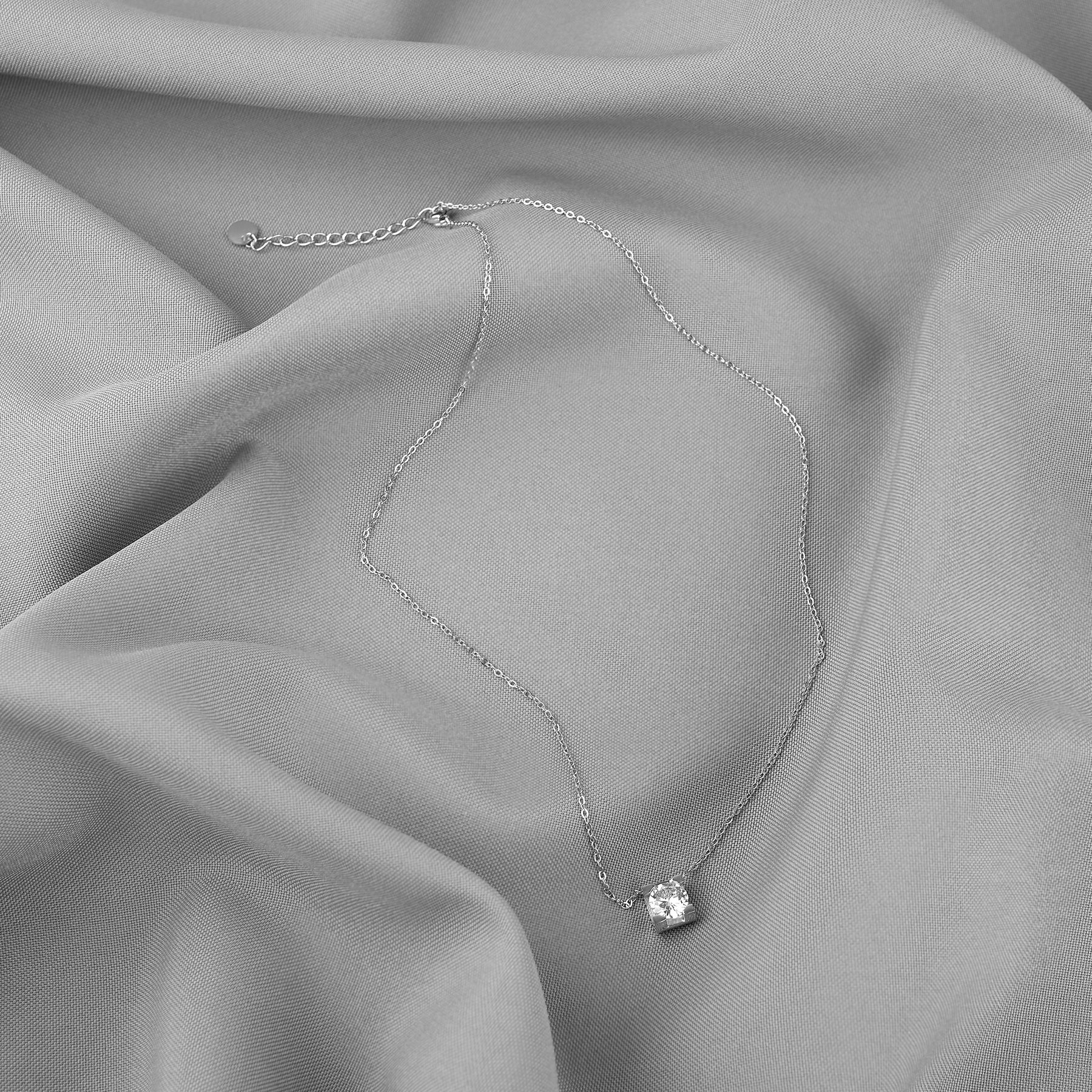 69758350_SIlber_2.jpg Halskette mit Coin Anhänger Modeschmuck aus Edelstahl