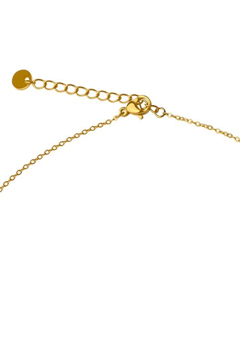 Anely ANELY Halskette mit Coin Anhänger Modeschmuck aus Edelstahl – Gold, Bild 4