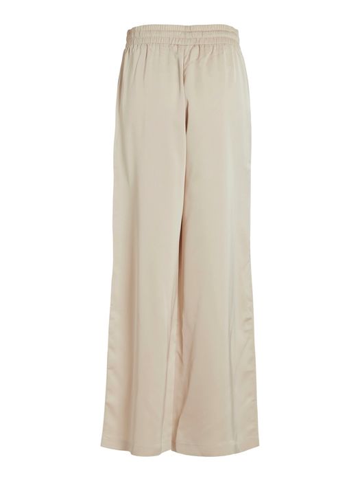 Vila VILA Stoff Hose mit Verstellbarem Bund Palazzo Style – Beige, Bild 8