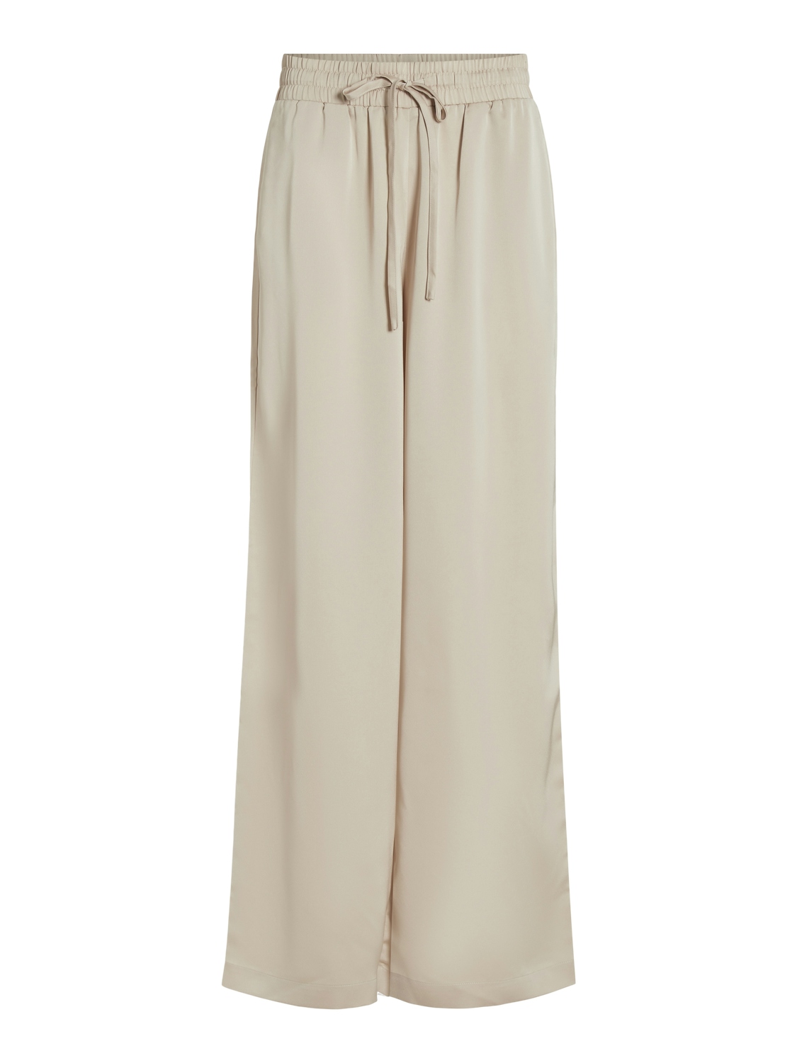 Vila VILA Stoff Hose mit Verstellbarem Bund Palazzo Style – Beige, Bild 1