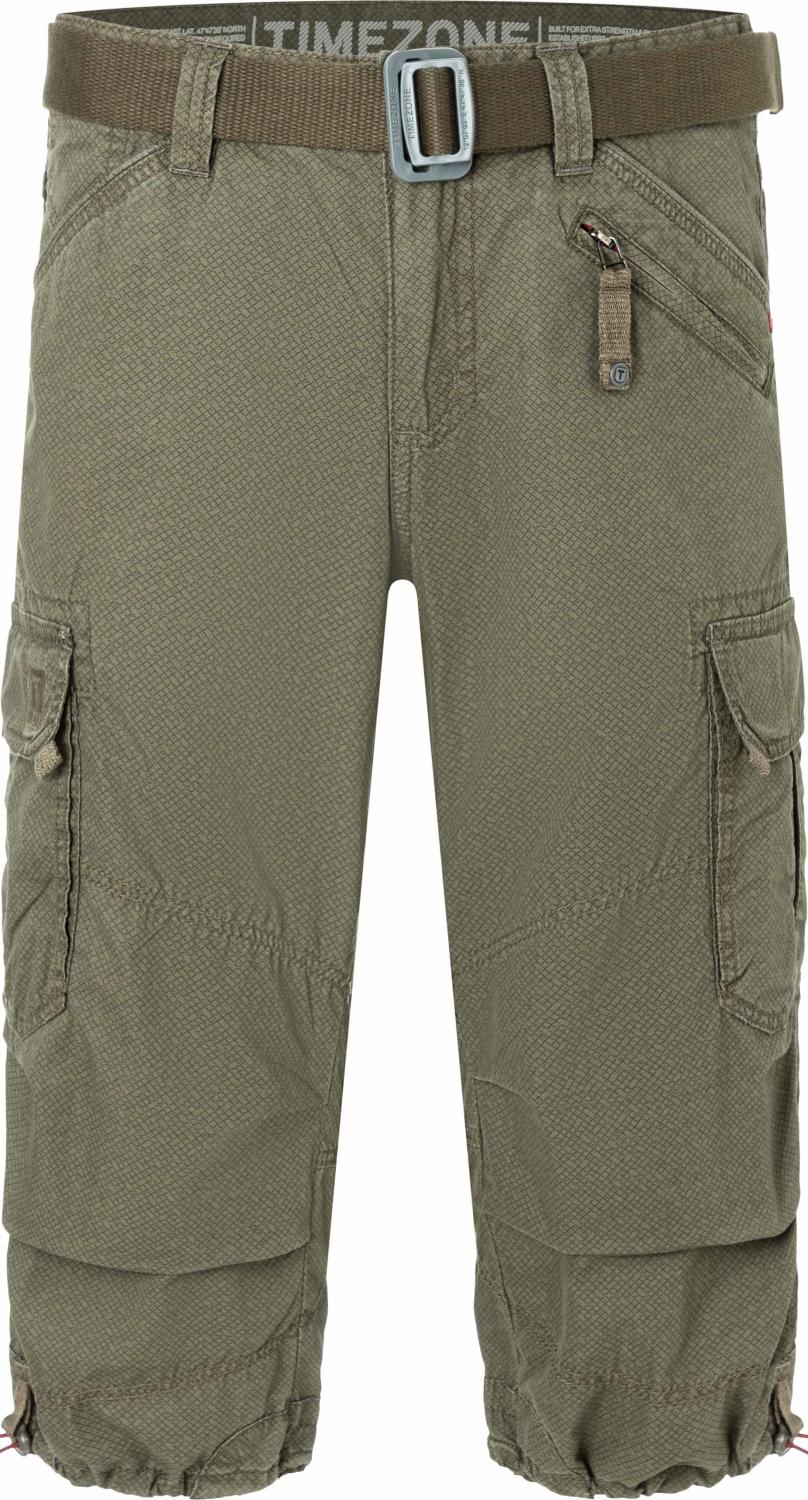 Timezone Timezone Shorts 3/4 Cargo Hose loose fit Mid Waist Pants – Olive, Bild 1