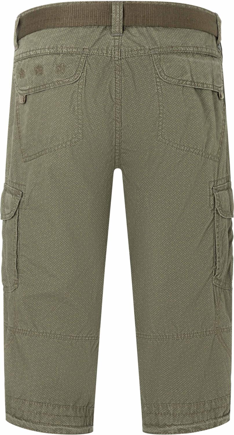 Timezone Timezone Shorts 3/4 Cargo Hose loose fit Mid Waist Pants – Olive, Bild 2