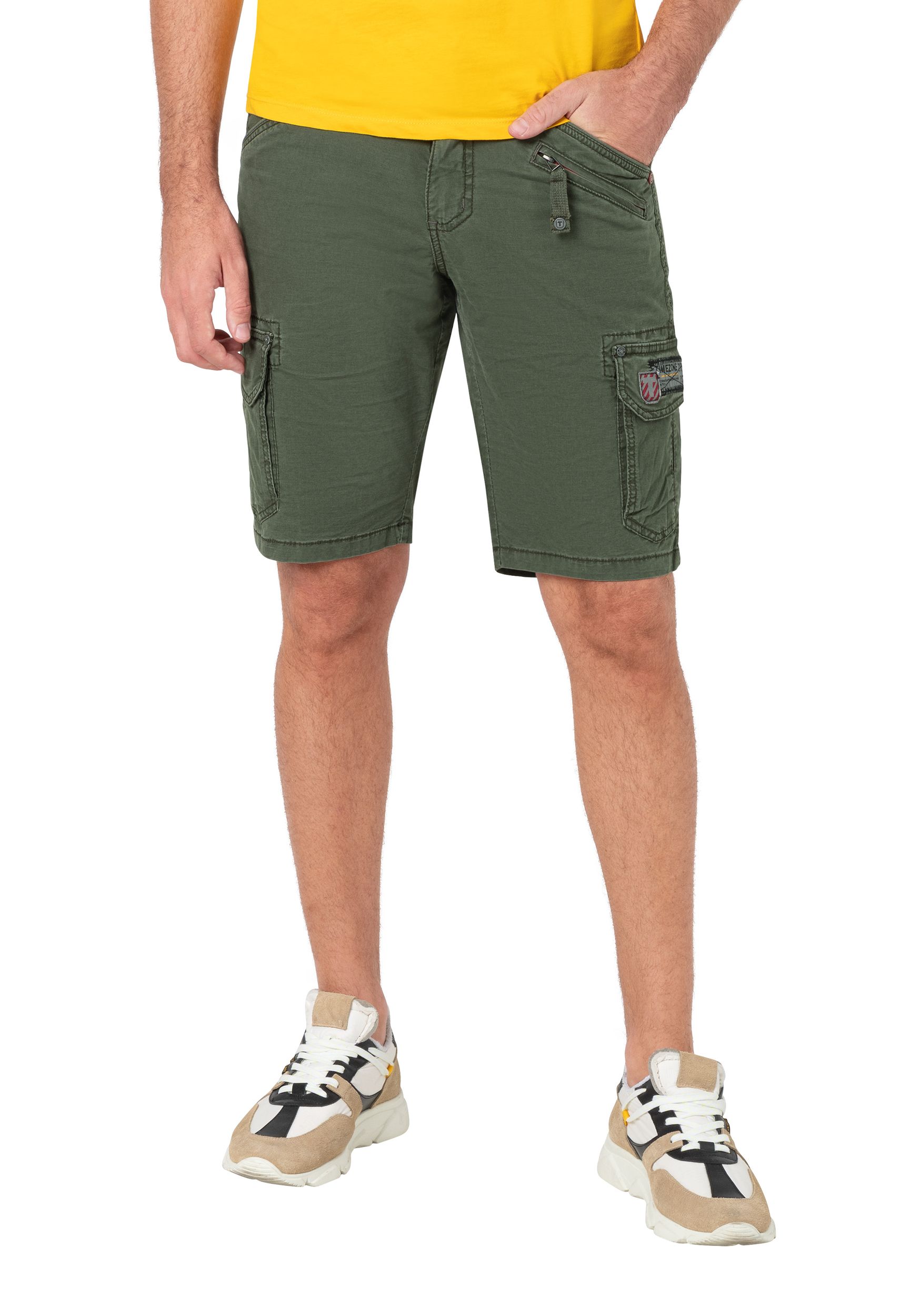 Timezone Timezone Shorts Kurze Cargo Hose Regular Mid Waist Pants – Grün, Bild 2