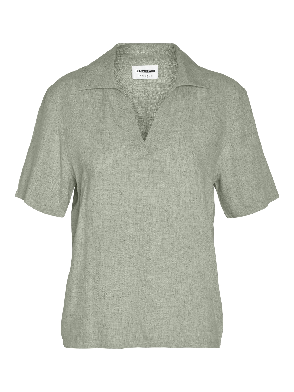 NOISY-MAY_NOOS2024_4475023_27028730.jpg Top Lässiges Polokragen Shirt Bequeme Kurzarm Bluse