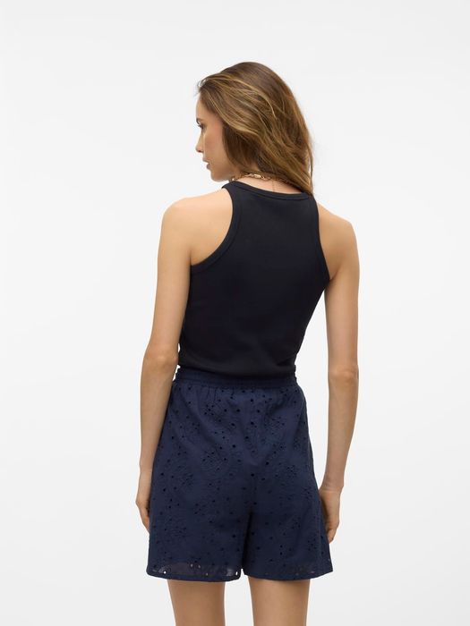 Vero Moda Shirt 2er-Set enges Tank Top Rundhals ohne Ärmel – Schwarz-Weiß, Bild 3