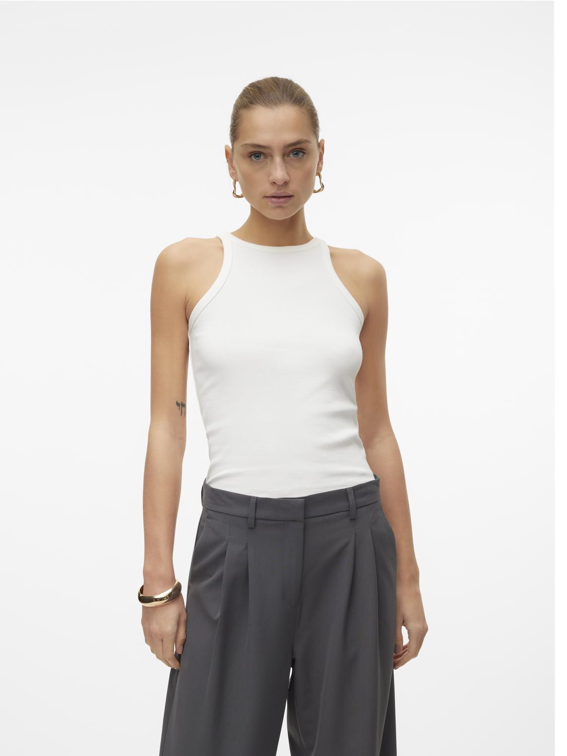 Vero Moda VERO MODA Shirt 2er-Set enges Tank Top Rundhals ohne Ärmel – Weiß, Bild 2
