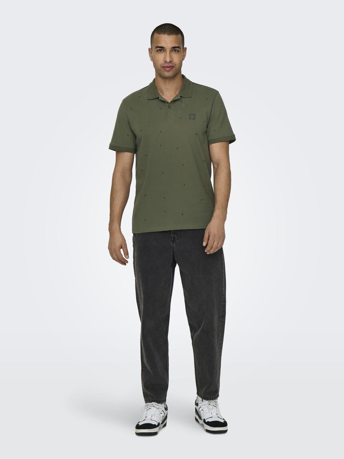ONLY&SONS_Springsummer_4426092_22028867_7.jpg Poloshirt aus Baumwolle Klassisches Kurzarm Polohemd