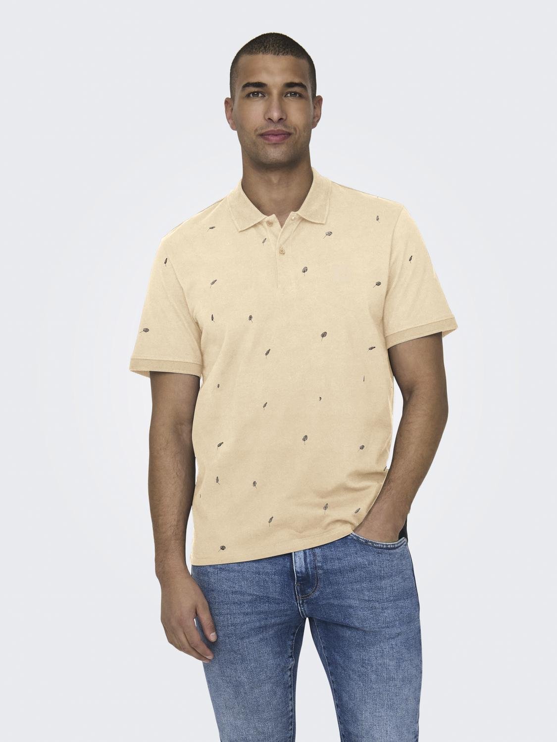 ONLY&SONS_Springsummer_4426094_22028867_3.jpg Poloshirt aus Baumwolle Klassisches Kurzarm Polohemd