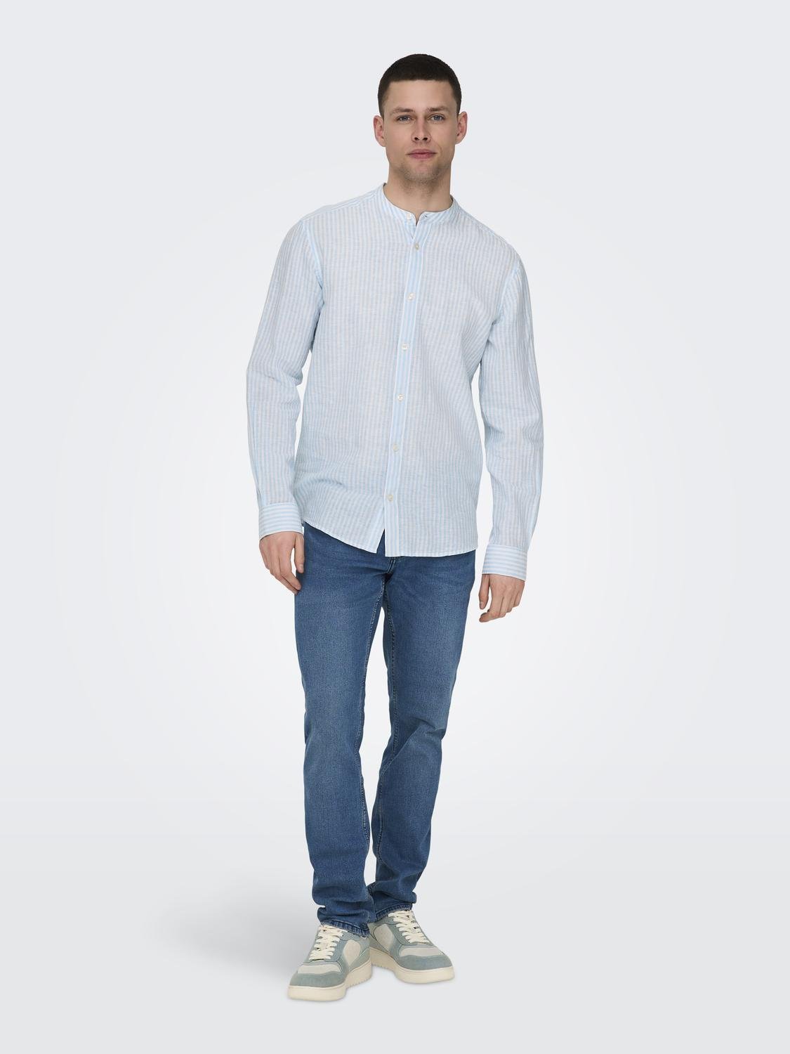 ONLY&SONS_SpringSummer2023_4496982_22026602_3.jpg Leichtes Leinen Hemd Langarm Slim Fit