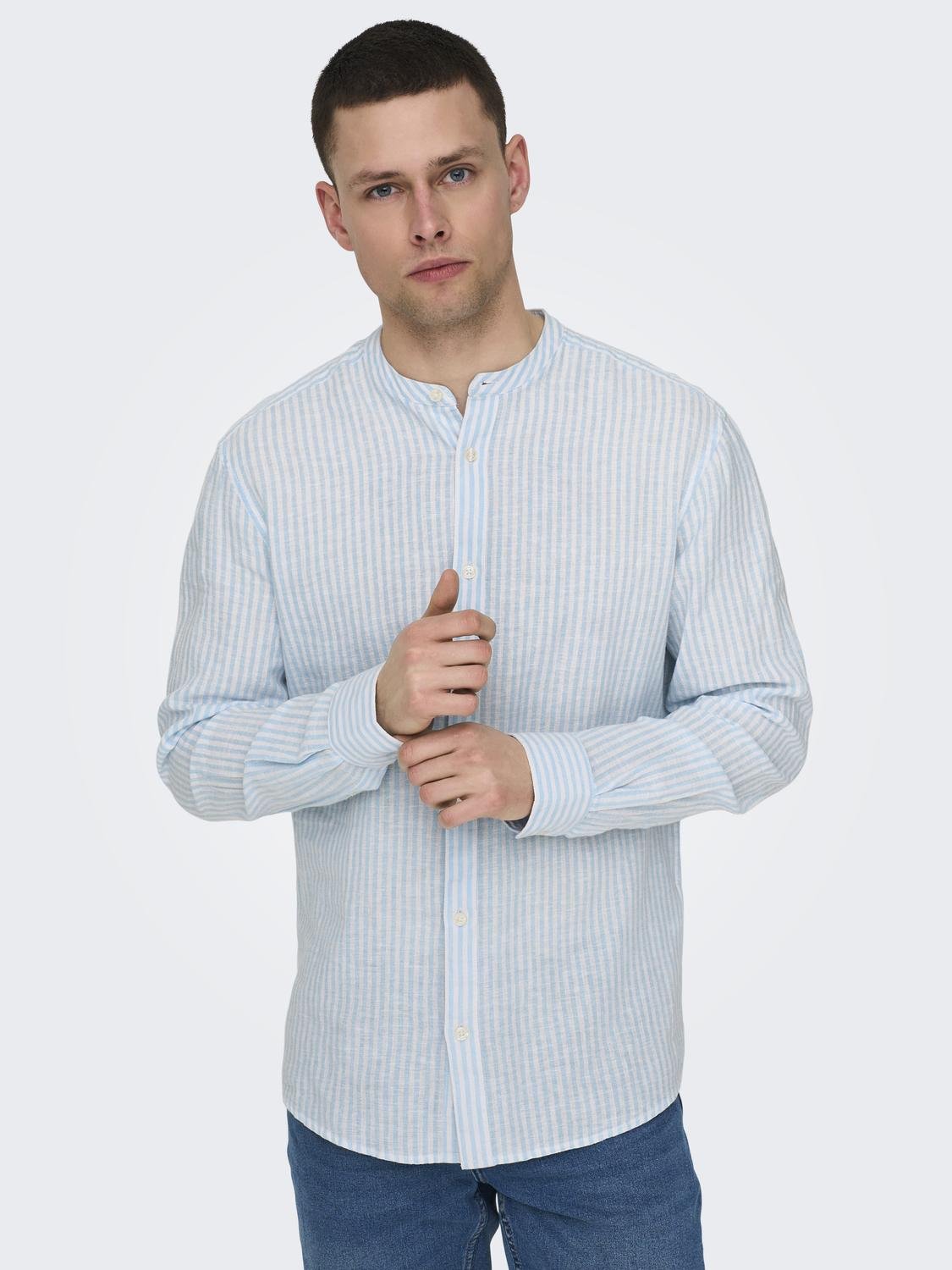 ONLY&SONS_SpringSummer2023_4496982_22026602_6.jpg Leichtes Leinen Hemd Langarm Slim Fit