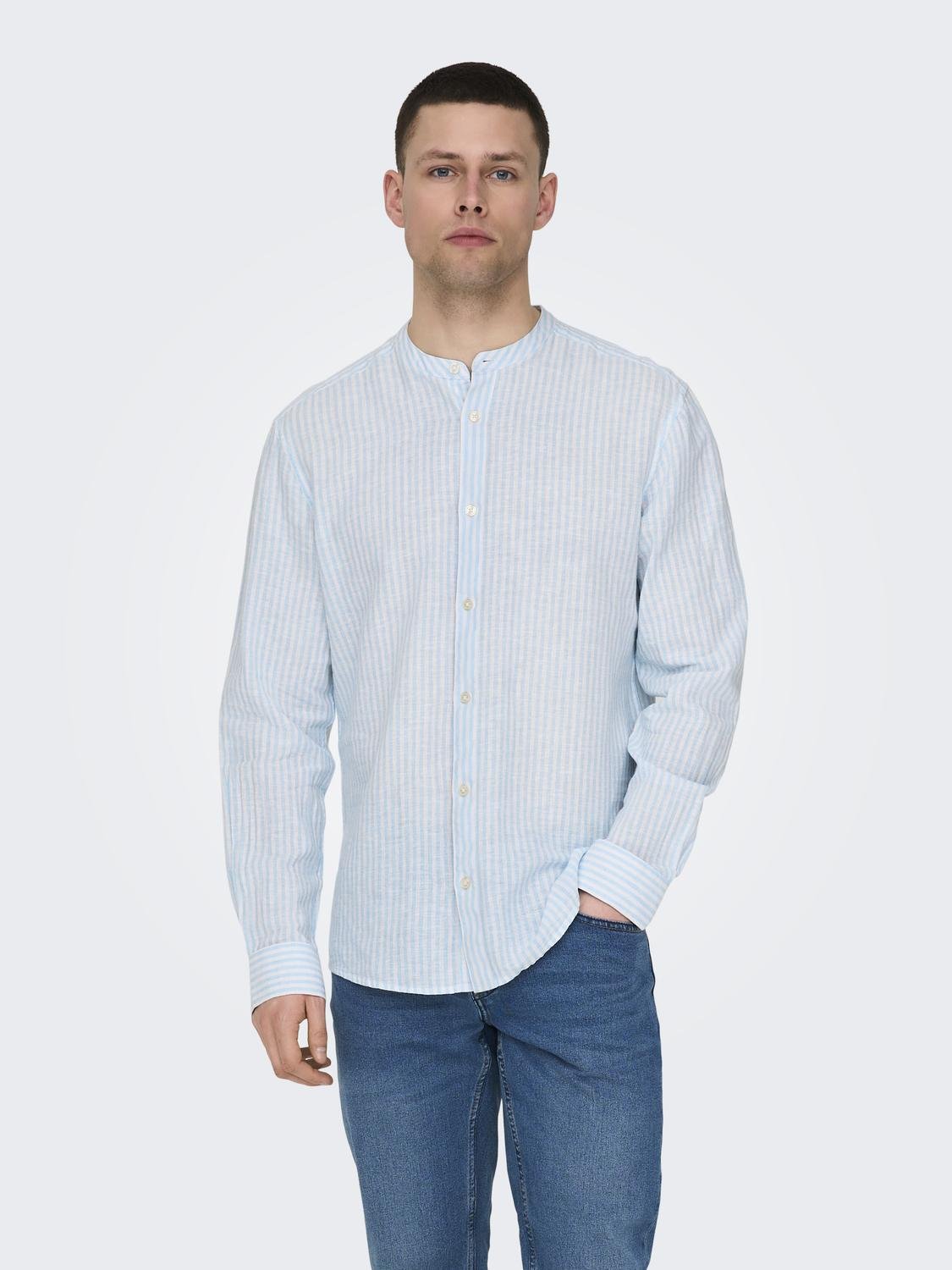 ONLY&SONS_SpringSummer2023_4496982_22026602_7.jpg Leichtes Leinen Hemd Langarm Slim Fit