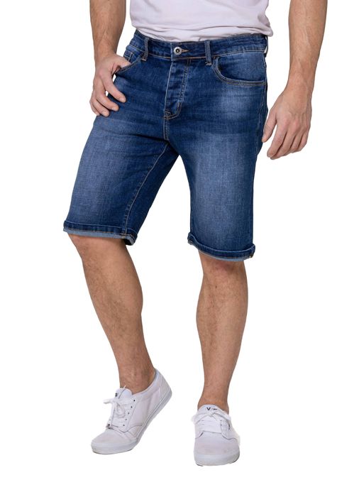 Nina Carter Shorts Denim Regular Fit Bleached Jeansshorts, Farbe: Blau-2
