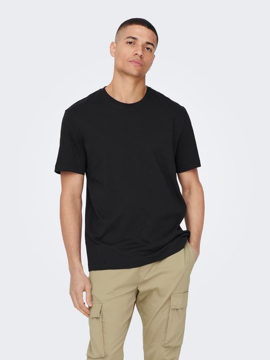 Only & Sons ONLY & SONS T-Shirt 2er-Set Rundhals Kurzarm – Schwarz-Blau, Bild 4
