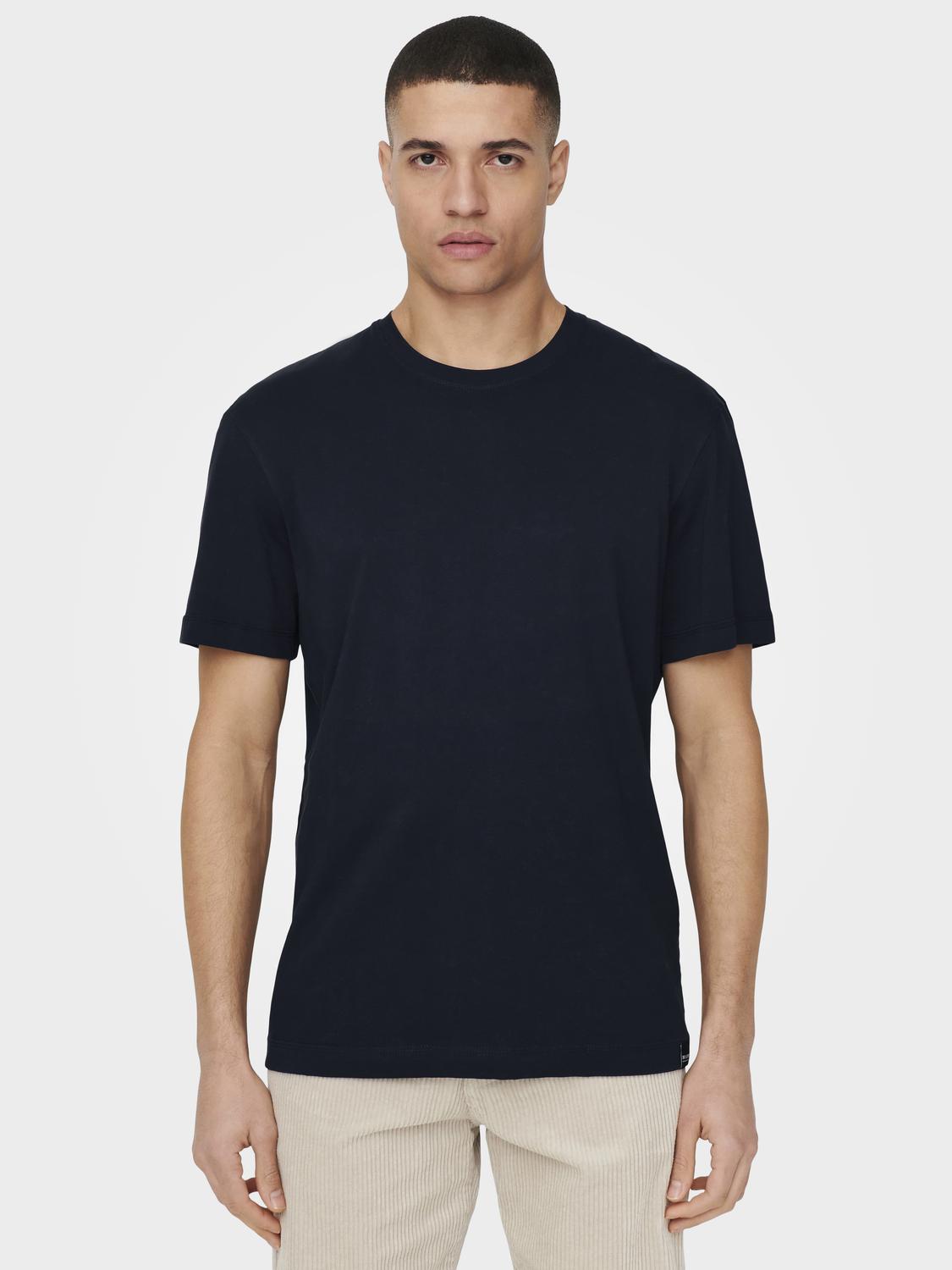 Only & Sons ONLY & SONS T-Shirt 2er-Set Rundhals Kurzarm – Dunkelblau, Bild 2