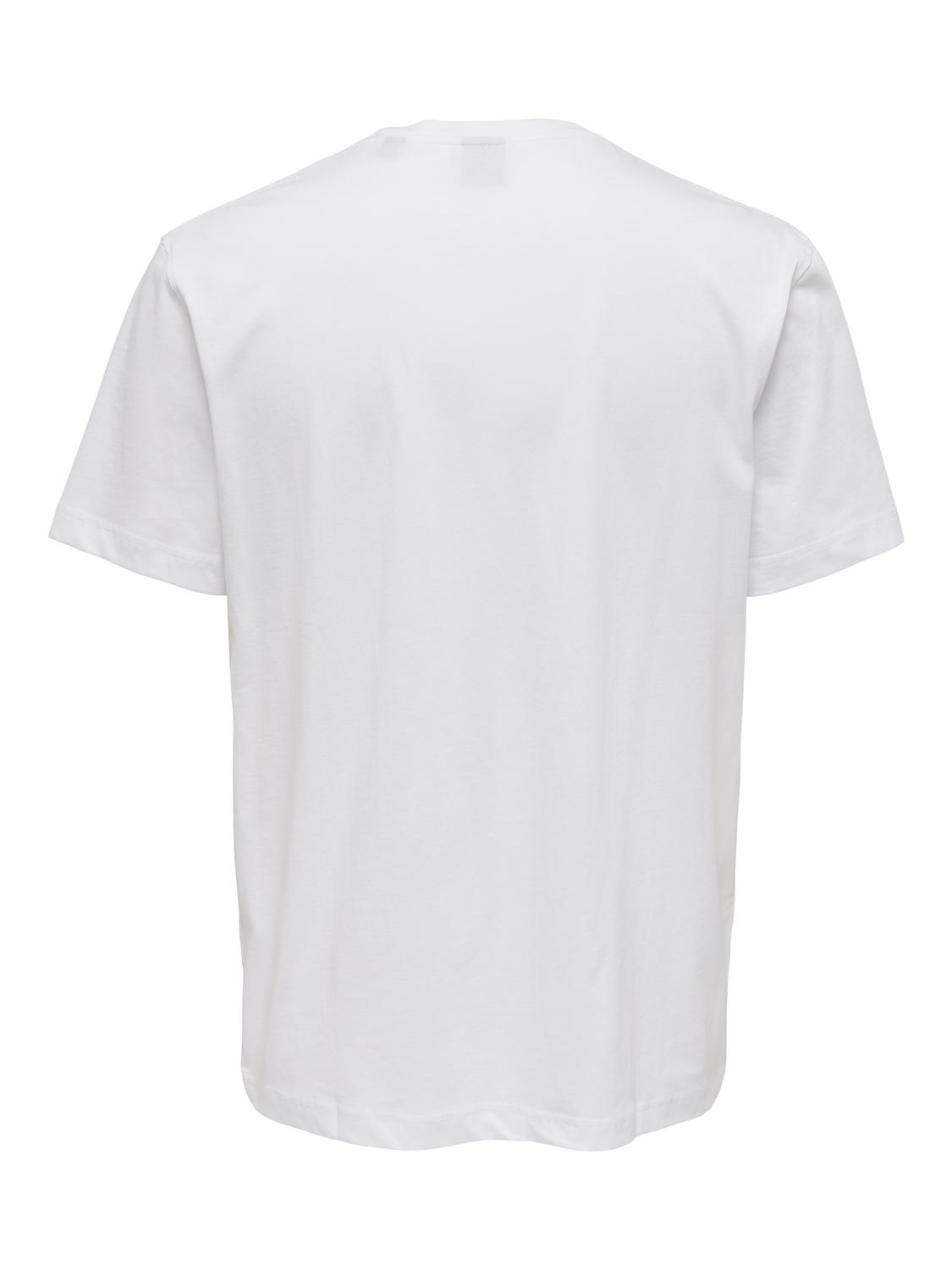 Only & Sons ONLY & SONS T-Shirt 2er-Set Rundhals Kurzarm – Weiß-Beige, Bild 2