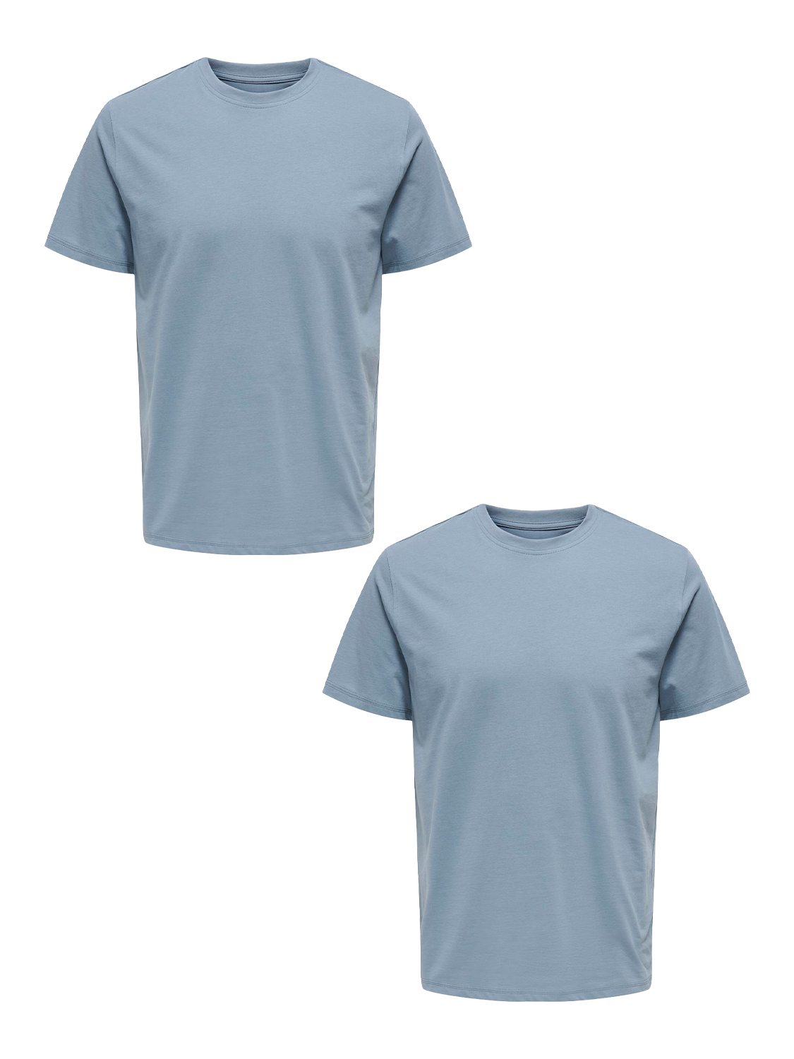 Only & Sons ONLY & SONS T-Shirt 2er-Set Rundhals Kurzarm – Hellblau, Bild 1