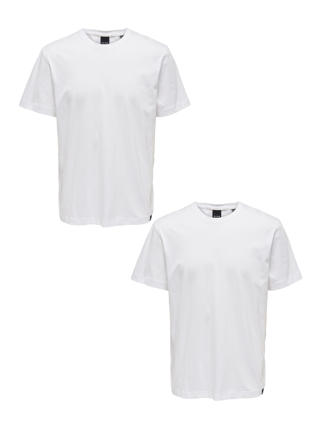Only & Sons ONLY & SONS T-Shirt 2er-Set Rundhals Kurzarm – Weiß, Bild 1