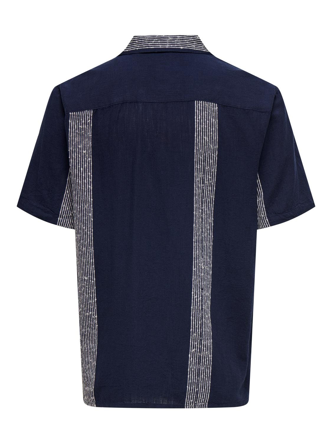 ONLY&SONS_Springsummer_4472774_22029108_2.jpg Hemd Kurzarm Resort-Kragen Knopfleiste lockeres Oberteil