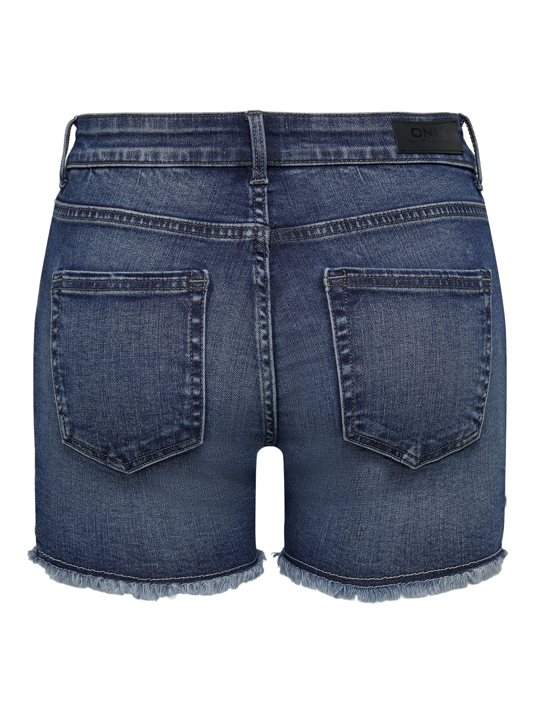 ONLY_NOOS2020_dark-blue-denim_15196303_2.jpg Shorts kurze Denim Jeans Shorts Knopf und Reißverschluss