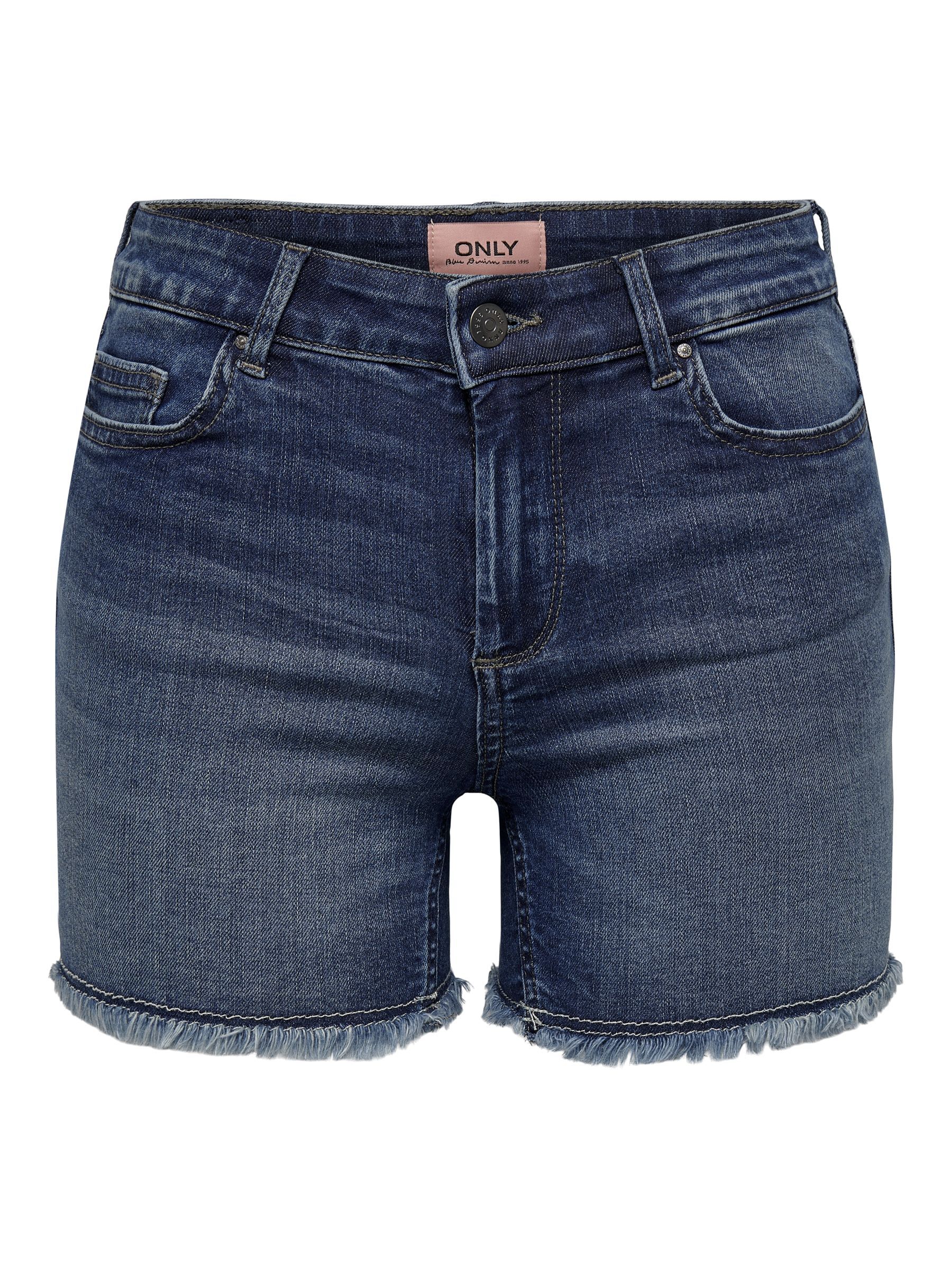 ONLY_NOOS2020_dark-blue-denim_15196303_copy.jpg Shorts kurze Denim Jeans Shorts Knopf und Reißverschluss