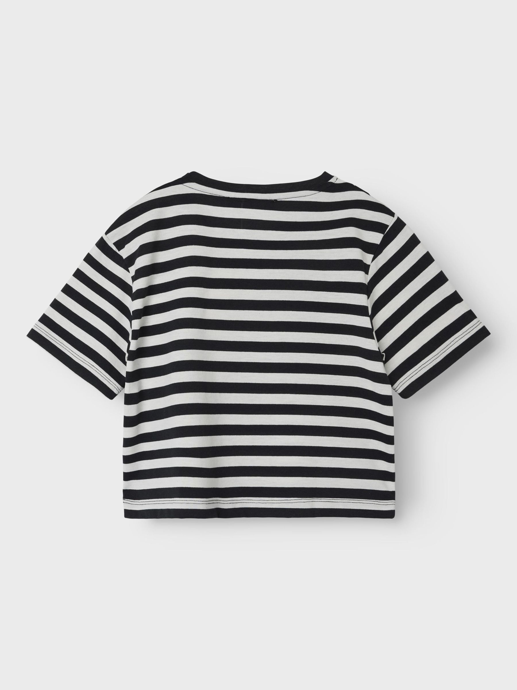 NAME-IT_SpringSummer2024_black-oyster_13239915_2.jpg T-Shirt Kurzarm gestreift mit Schleife Rundhals