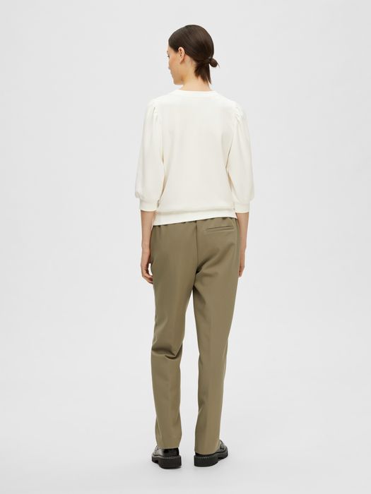 Selected Femme SELECTED FEMME Bluse locker geschnitten Rundhalsausschnitt – Weiß, Bild 6