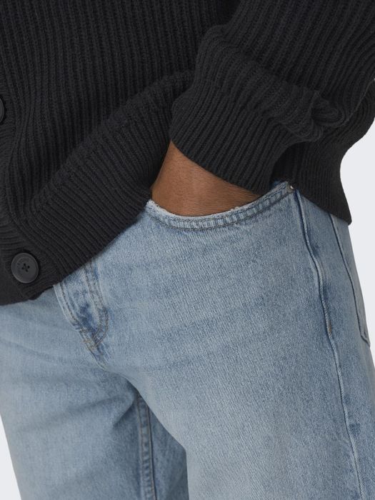Only & Sons ONLY & SONS Jeans Regular Fit Denim Pants Straight mid Waist – Hellblau, Bild 5