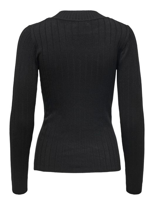JDY JDY Strickpullover Eleganter Langarm Rundhals Pullover – Schwarz, Bild 6
