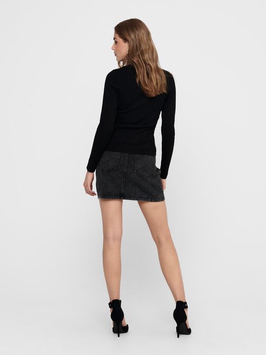 JDY JDY Strickpullover Eleganter Langarm Rundhals Pullover – Schwarz, Bild 4