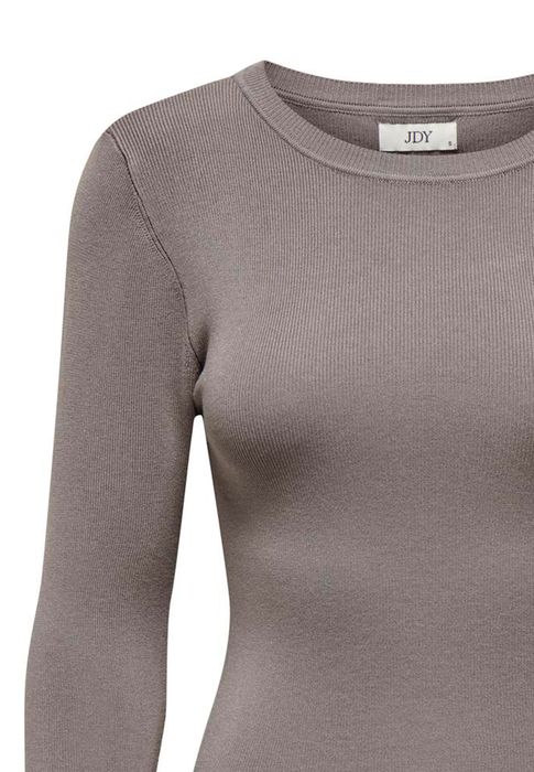 JDY JDY Strickpullover Rundhals Langarm weicher Strick – Braun, Bild 3