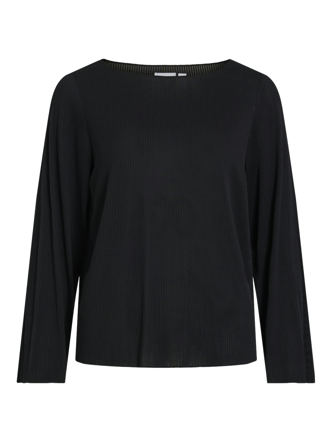 VILA_Autumnwinter_4542242_14099017.jpg Langarmshirt Elegantes Plissé-Design U-Boot-Ausschnitt