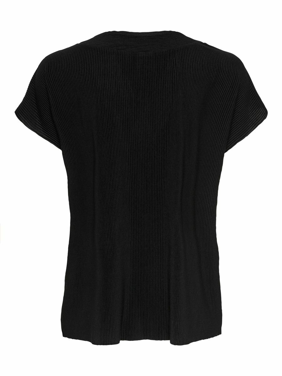 JDY_SpringSummer2020_black_15205082_2.jpg Bluse Regular Fit V-Ausschnitt Kurzarm Basic
