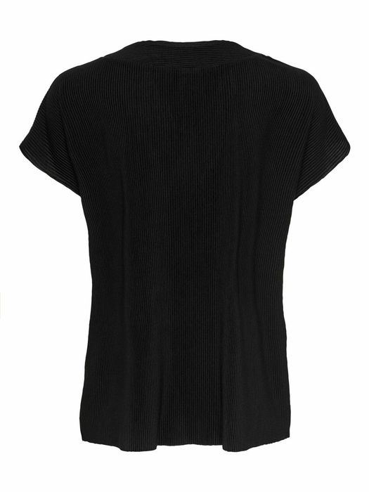 JDY JDY Bluse Regular Fit V-Ausschnitt Kurzarm Basic – Schwarz, Bild 6
