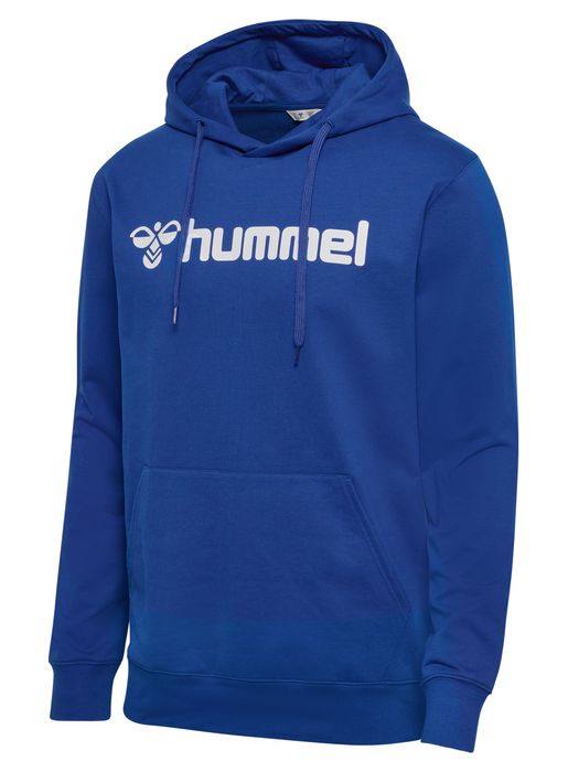 Hoodie Regular Fit Sweatstoff Kapuze Beuteltasche, Farbe: Blau
