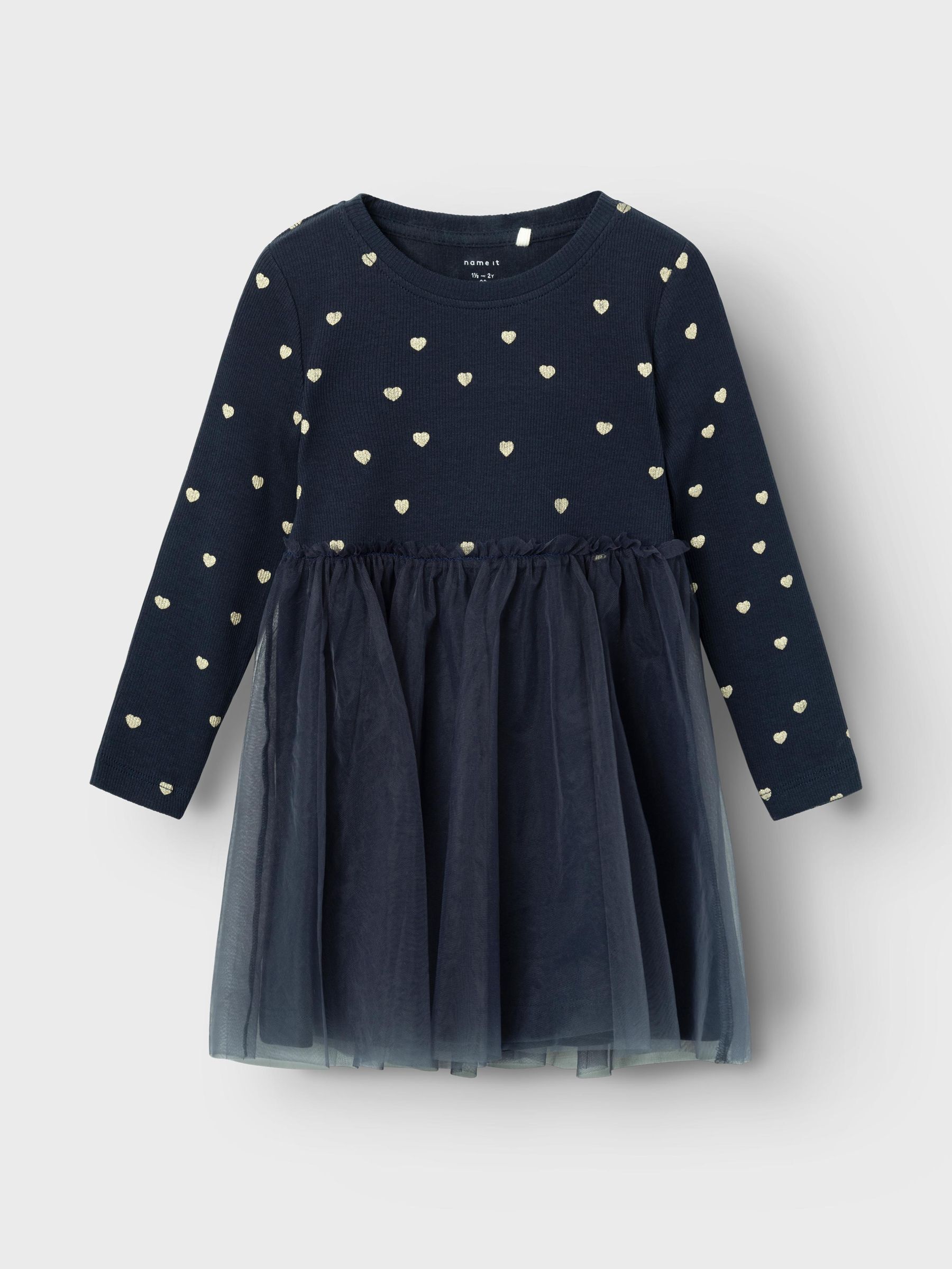 NAME-IT_NOOS2024_dark-sapphire_13221711_3.jpg Kleid Regular Fit Tüll-Detail Langarm knielang