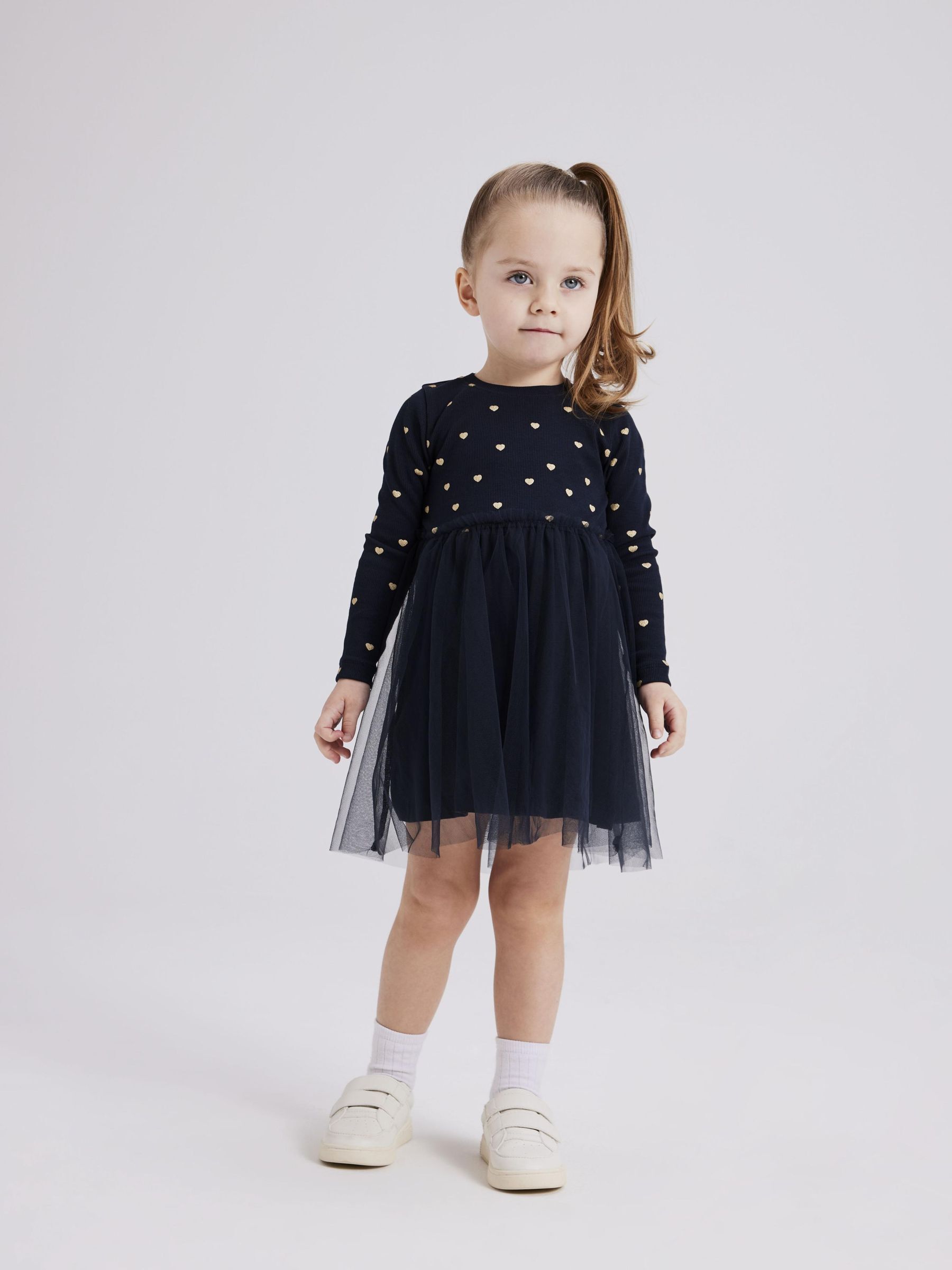 NAME-IT_NOOS2024_dark-sapphire_13221711_6.jpg Kleid Regular Fit Tüll-Detail Langarm knielang