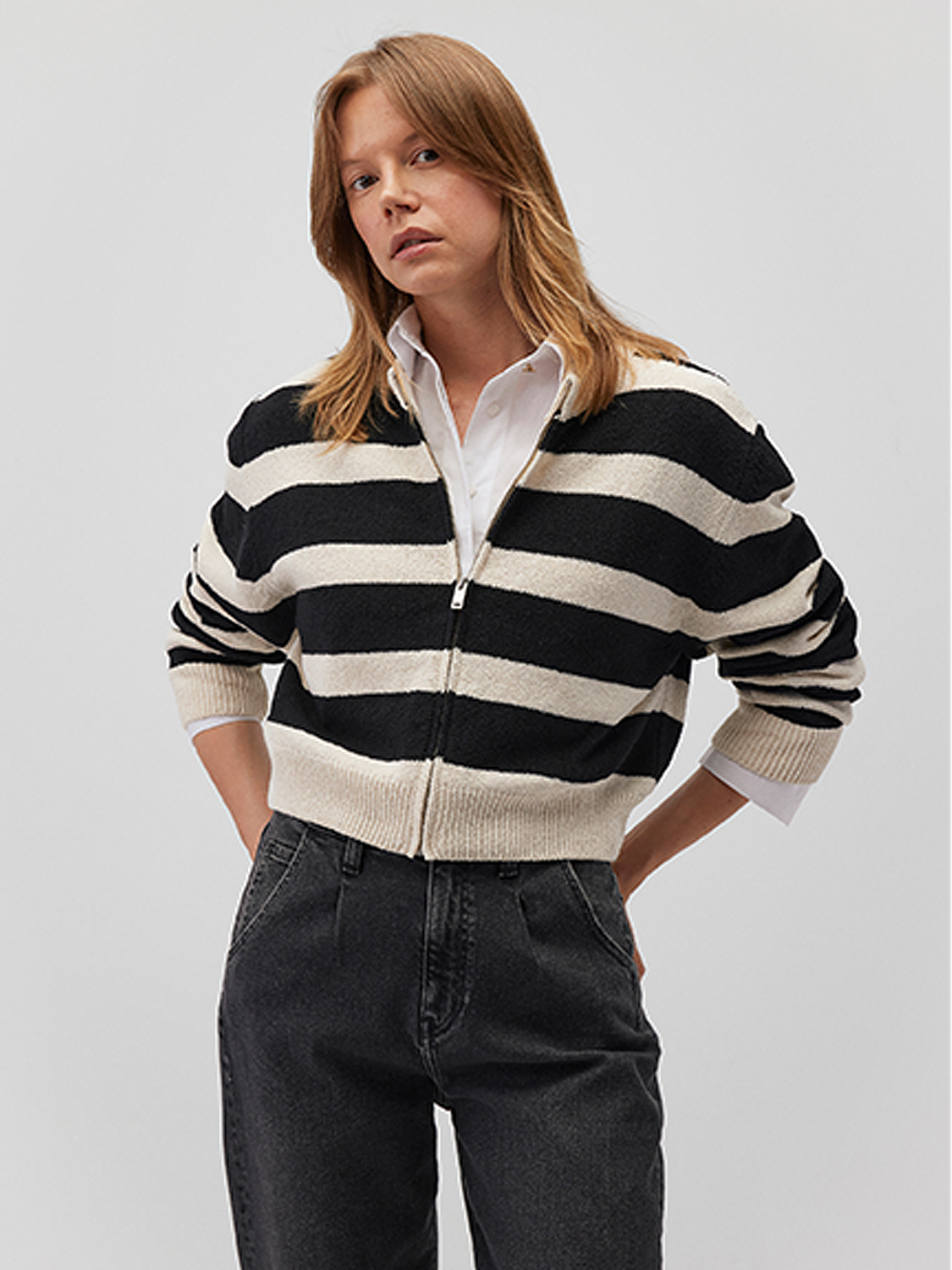 Strickjacke Regular Fit Reißverschluss Cardigan Strickjacke Regular Fit Reißverschluss Cardigan