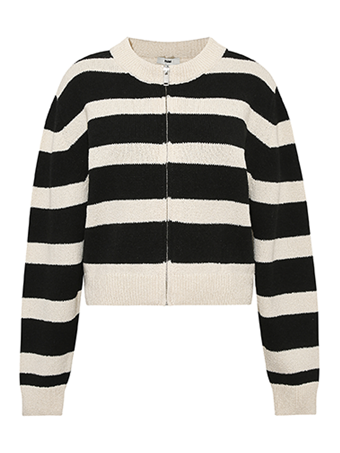 Mavi Strickjacke Regular Fit Reißverschluss Cardigan – Schwarz, Bild 1