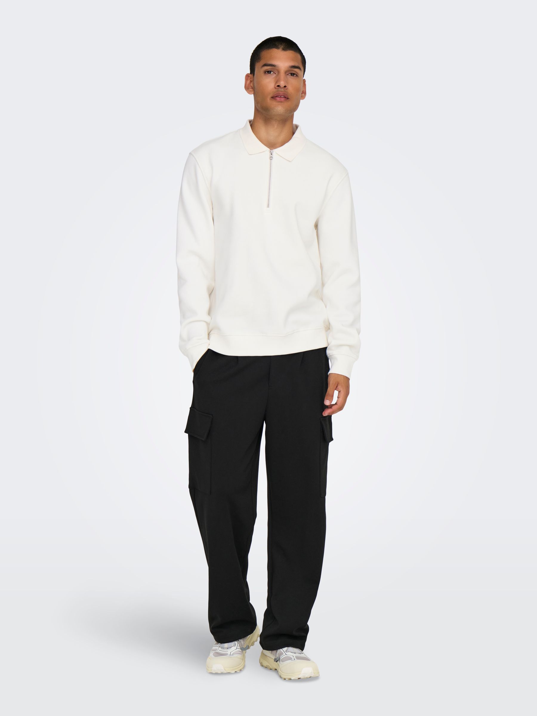 ONLY&SONS_Autumnwinter_4587019_22030633_5.jpg Sweatshirt Polokragen Viertelknopfleiste Regular Fit