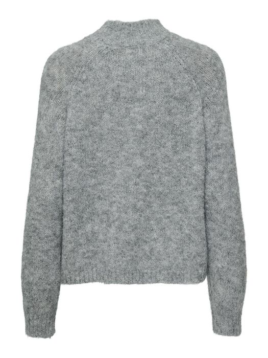 JDY JDY Strickpullover Hoher Kragen Langarm – Grau, Bild 4