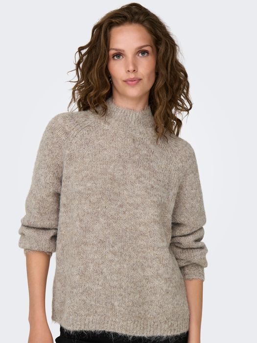 JDY JDY Strickpullover Hoher Kragen Langarm – Grau, Bild 5