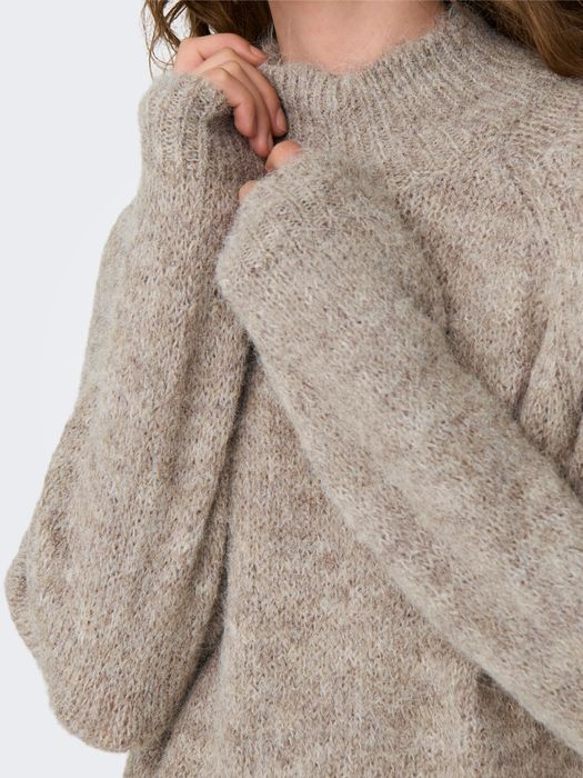 JDY JDY Strickpullover Hoher Kragen Langarm – Grau, Bild 6