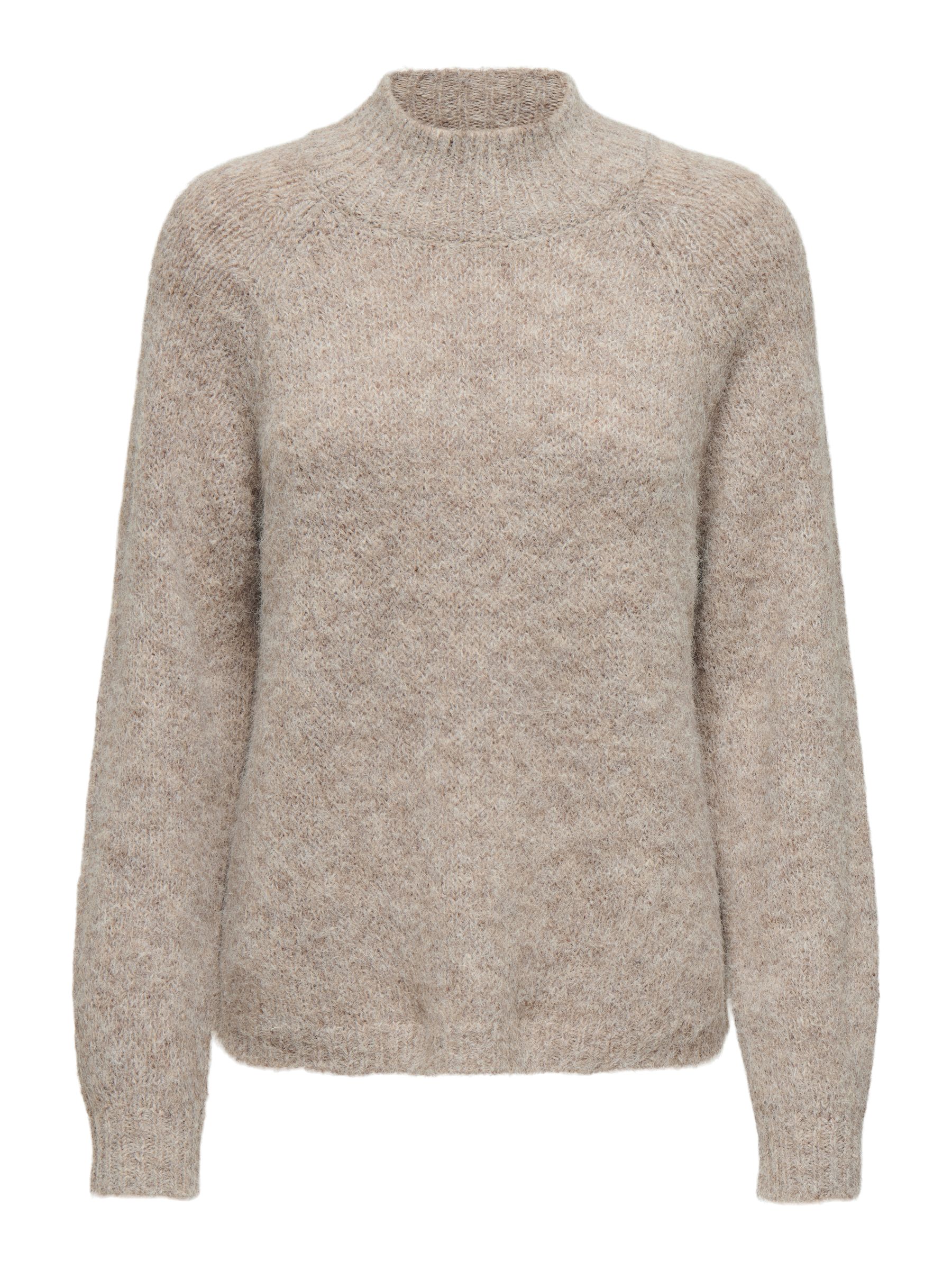 JDY JDY Strickpullover Hoher Kragen Langarm – Grau, Bild 1