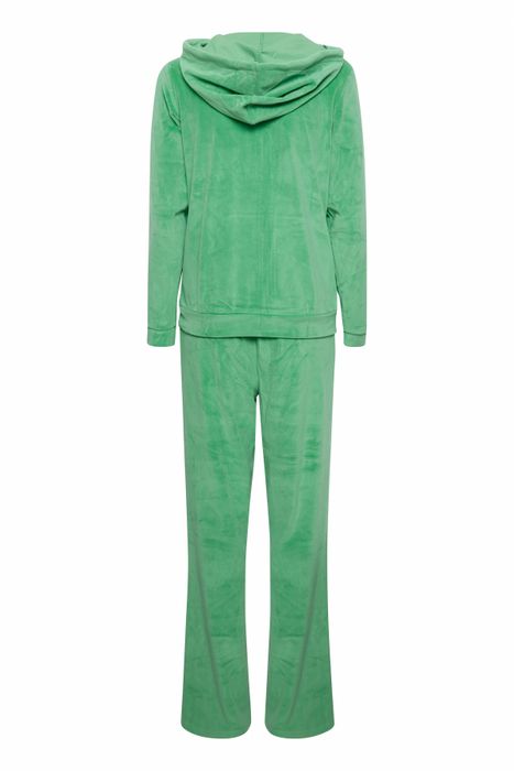 Jogginganzug Regular Fit Bequem Reißverschluss, Farbe: Grün