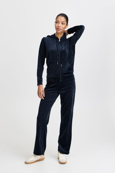 Jogginganzug Regular Fit Bequem Reißverschluss, Farbe: Schwarz-3