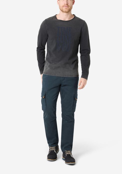 Timezone Cargohose Regular Fit Taschen Baumwolle Reißverschluss, Farbe: Blau